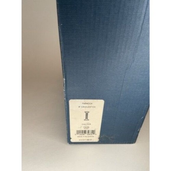 New with box Marquis by Waterford Crystal Paradox Candlesticks Candle Holders 8” - Picture 3 of 15